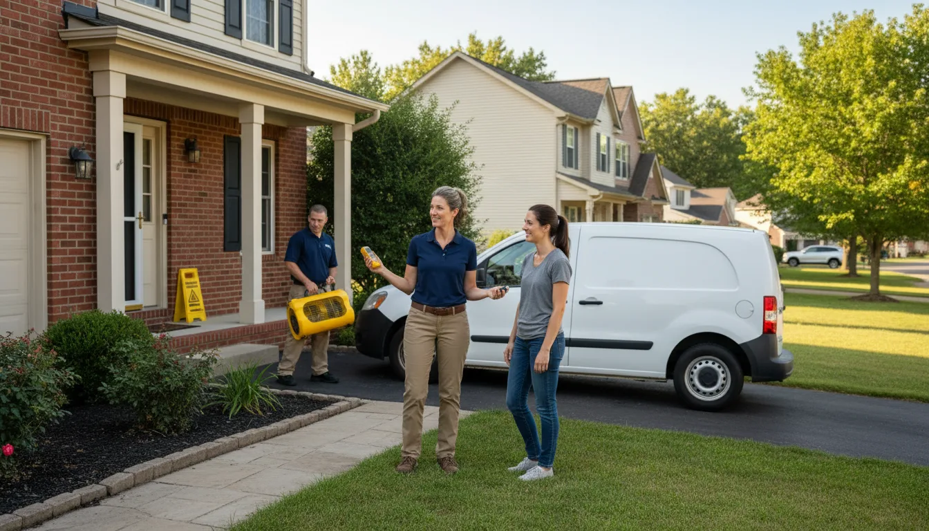 Residential water damage restoration in Altamont, IL